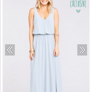 Show Me Your MuMu Kendall Dress Steel Blue XS